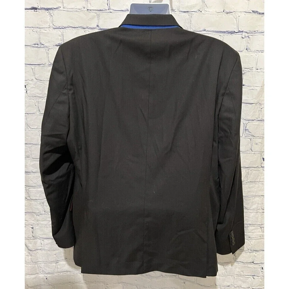 Billy London UK 46R Mens 2 Button Black Suit Blazer Jacket